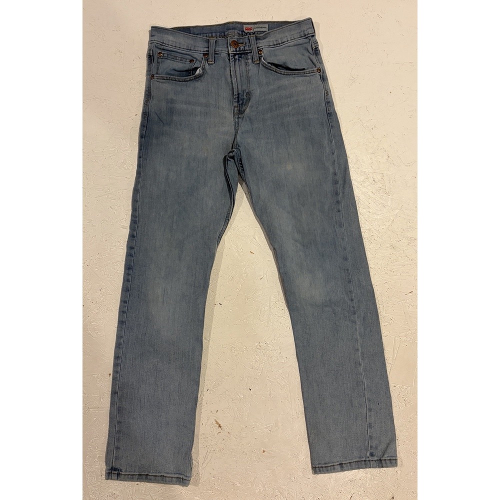Wrangler Jeans Mens 29x30 Blue Slim Straight Stretch Denim Medium Wash Workwear